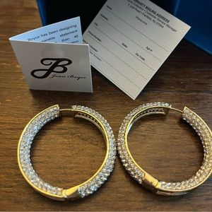 Rhinestone gold-tone earrings. Brand new!!